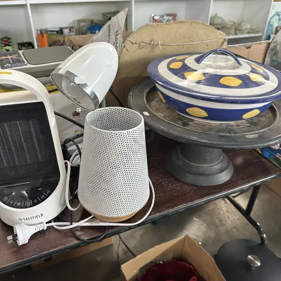 Garden lights pack, jig-saw, tie downs, sand blaster etc.