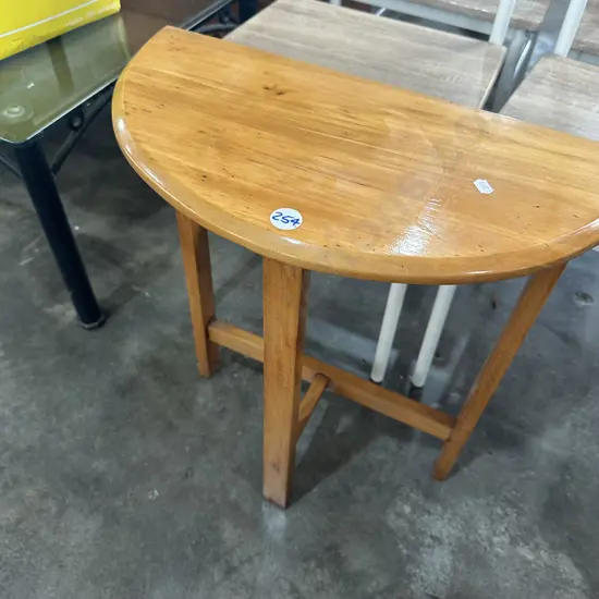Half round Rimu hall table.